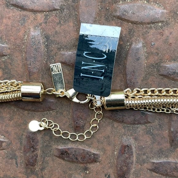 INC International Concept Women Necklace SNK Chain Long Tassel Gold Tone Yneck - Picture 9 of 12